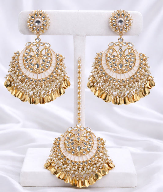 Jago Style Earrings & Tikka Set