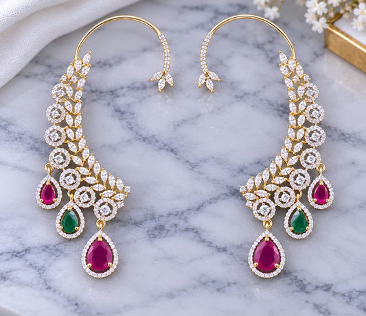 Ruby Green Earcuffs