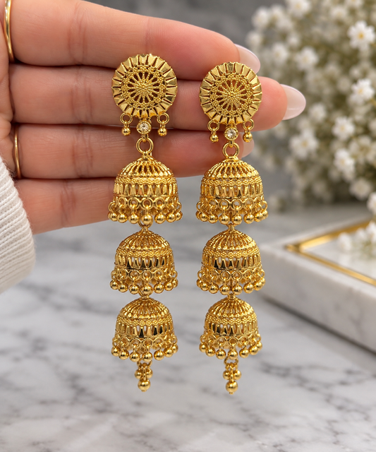 Aman Gold Plated Jhumkis
