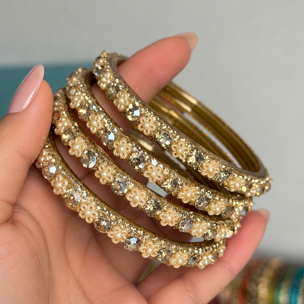 Nisha Metallic Bangle Set of 4