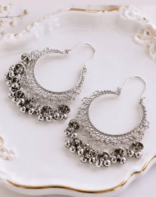 Kashmiri Style Bali in Silver-Back in Stock
