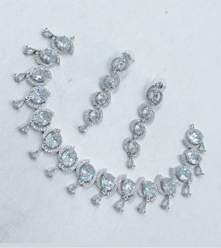 American Diamond Necklace Set