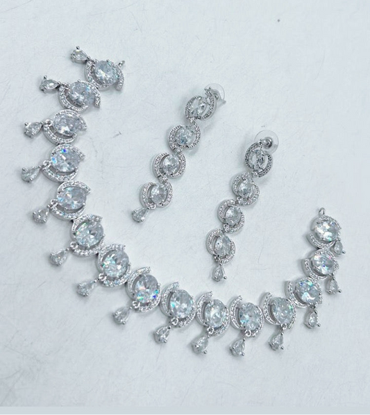 American Diamond Necklace Set