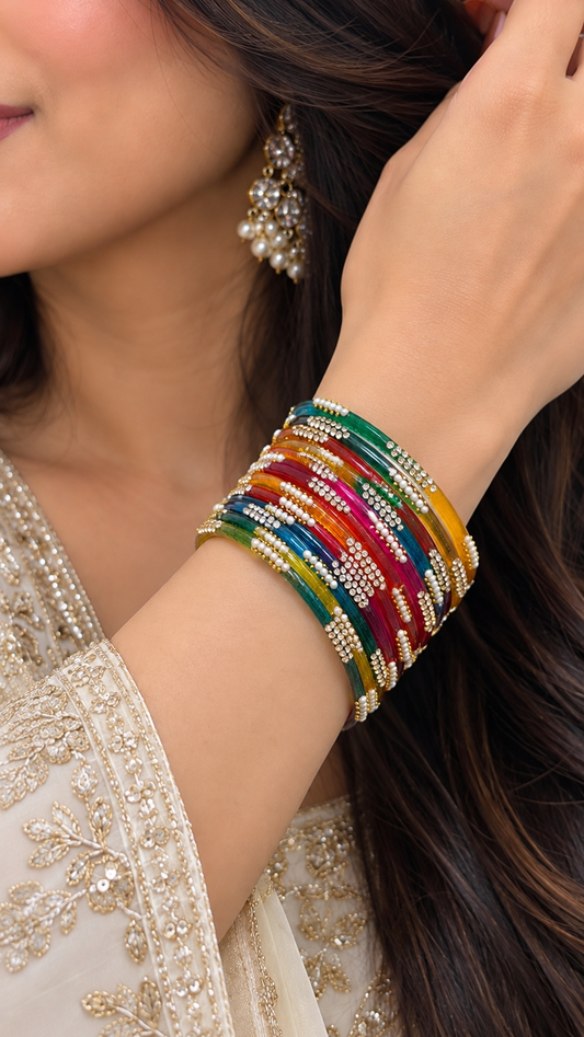 Sophia Pearl Bangle Set