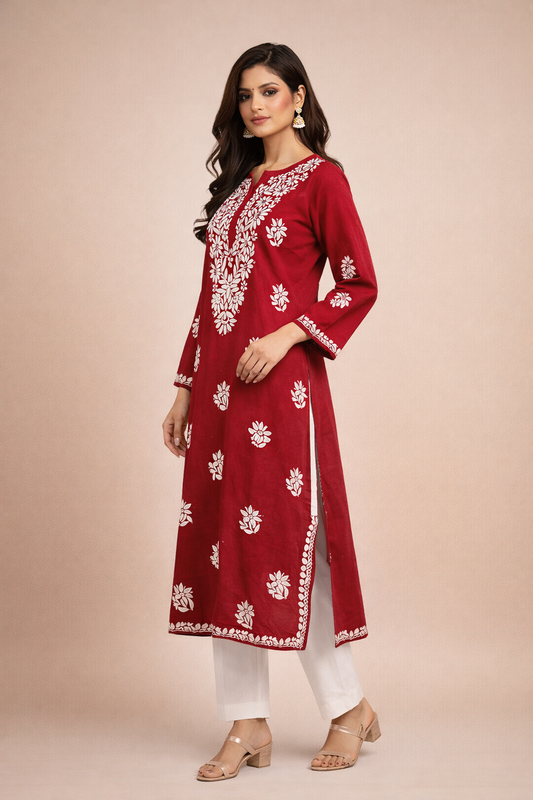 Red Long Kurti