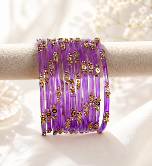 Sophia Glass Bangle Set