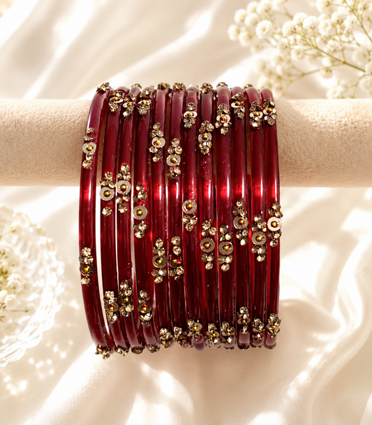 Sophia Glass Bangle Set